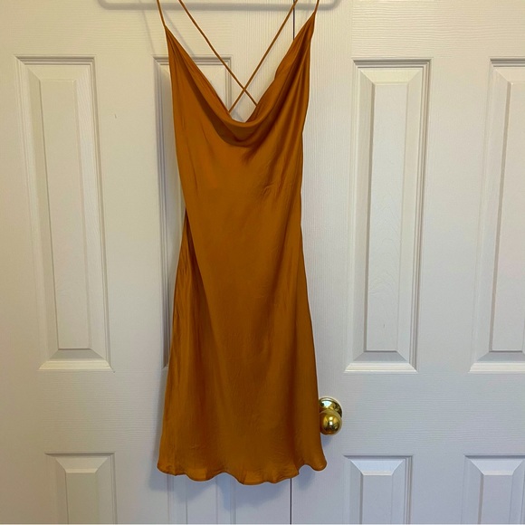 COPY - Aritzia Wilfred diamante dress, strappy silky slip dress (size XXS, colo… - Picture 5 of 9